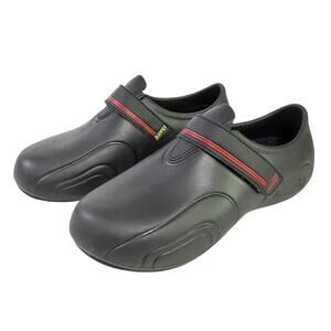 Dawgs Red Label Ultralite Work Shoes Black Rubber Golf Mules Womens 8 Slip On